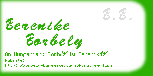 berenike borbely business card